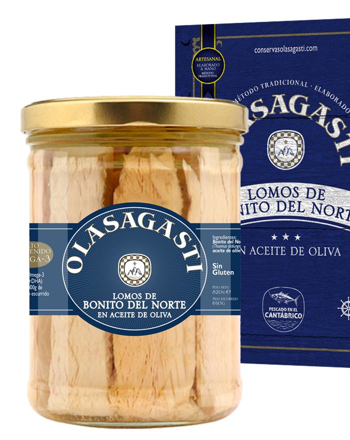 White tuna - Bonito del Norte fillets in olive oil 820 g / 1 unit with its gift-box